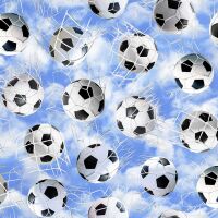 Tossed Soccer Balls, Blue