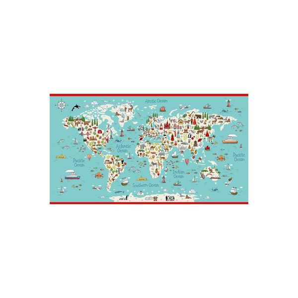 Around The World Map (Panel)