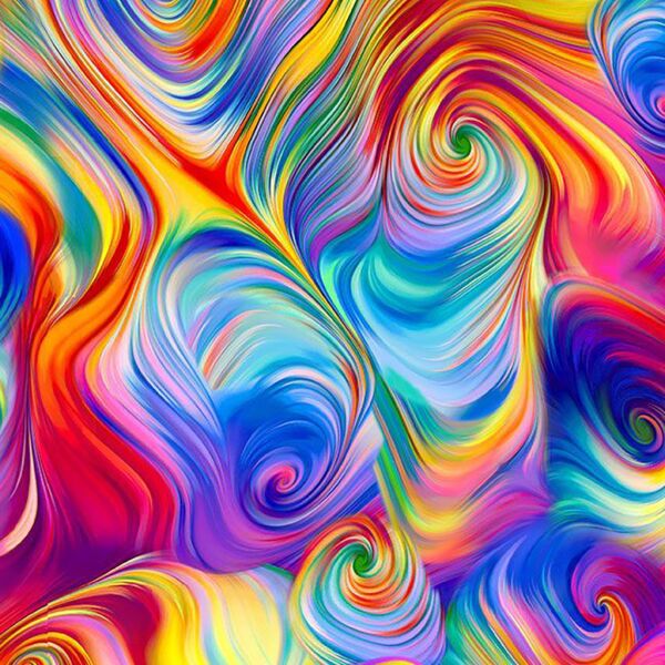 Abstract Swirl, Rainbow