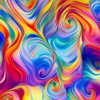 Abstract Swirl, Rainbow
