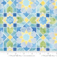 Sunshine And Blue Skies, Mosaic Geometrics Watercolor