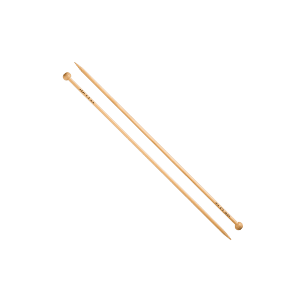addiNature Bamboo, Jackenstricknadeln Bambus 35 cm lang 9 mm
