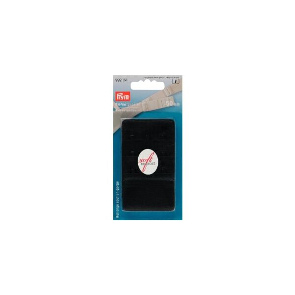 Prym, BH-Verlängerer 3 x 3 Haken 50 mm Schwarz