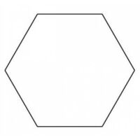 Hexagon, 1". 100 Stk