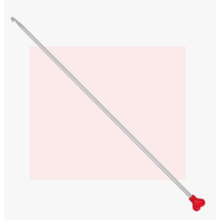 addiTun, Tunesische Häkelnadel, Alu Perlgrau 35 cm...