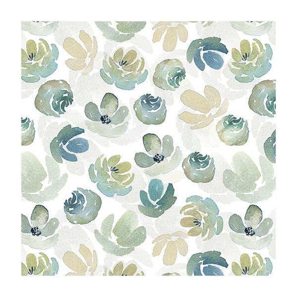Enchanted Floral, Toss Wht/Turq