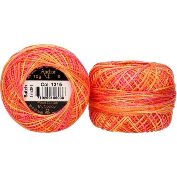 Anchor, Perlgarn Nr.8 Multicolor 1315 Orange
