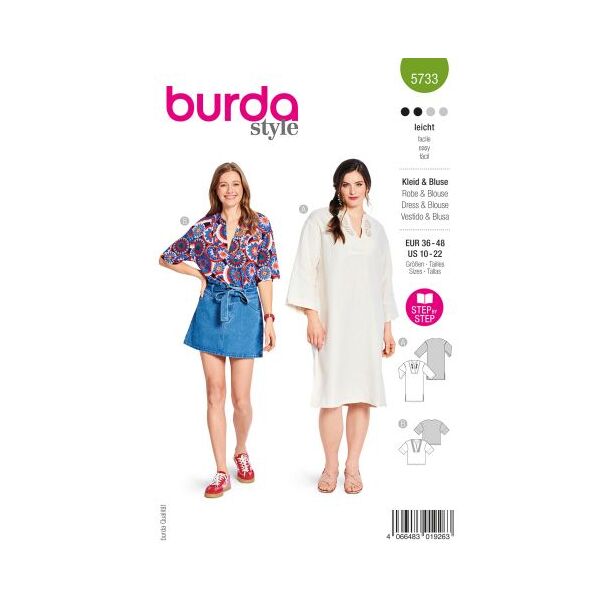 Kleid & Bluse, Gr.36-48