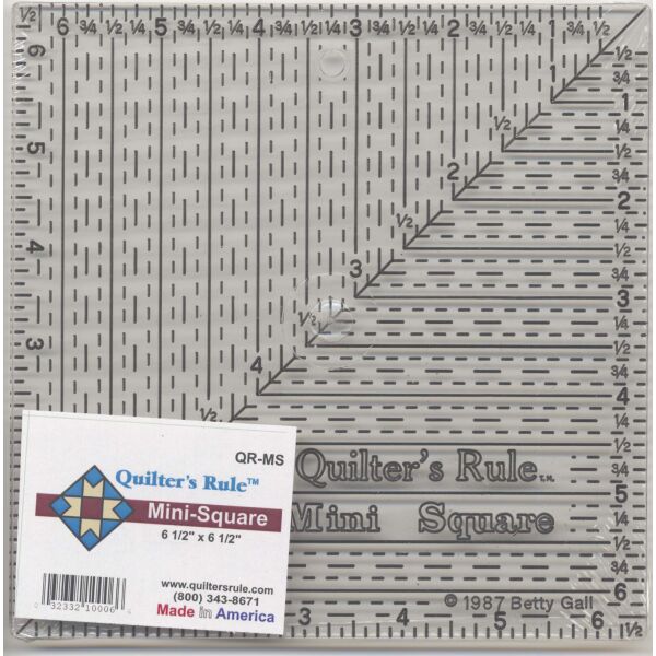 Quilters Rule, Mini Square, 6 1/2" x 6 1/2"