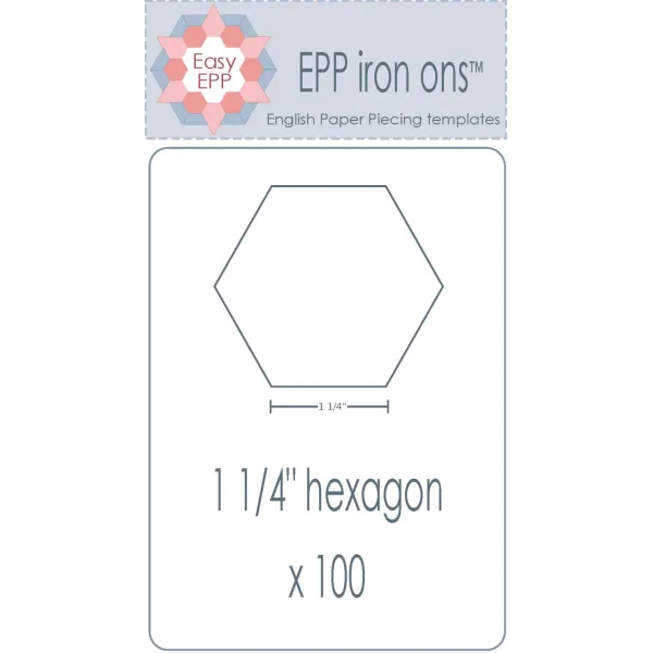 EPP Iron-Ons, Hexagon 1 1/4"