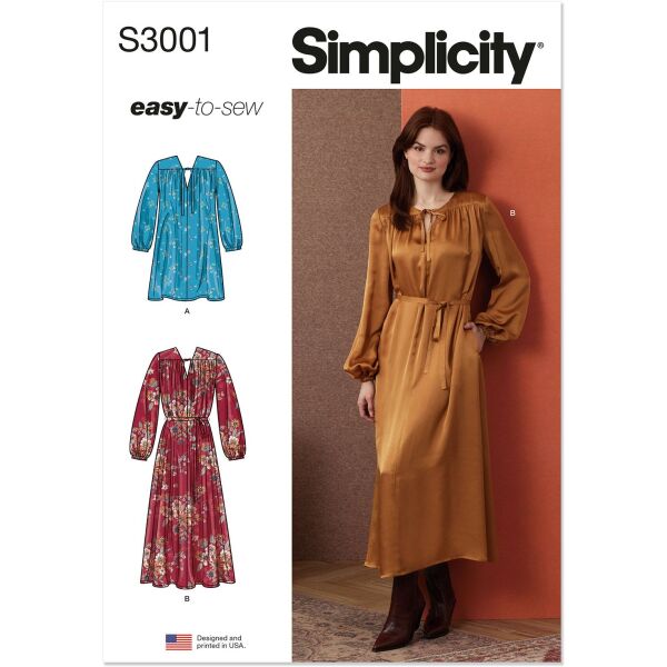 Kleid mit V-Ausschnitt Gr. 34-42