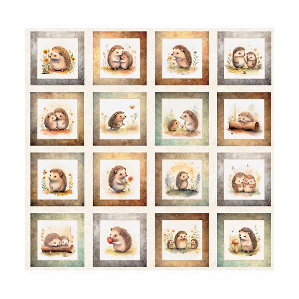 Hedgehugs, Hedgehog Picture Patches, Cream