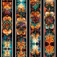 Solstice, Kaleidoscop Border Stripe