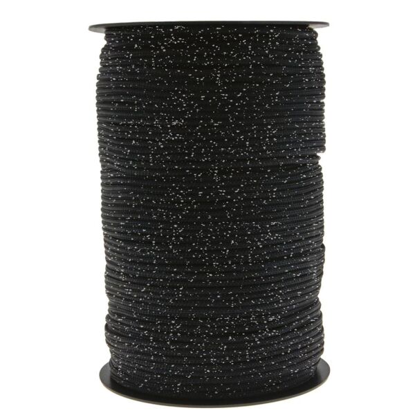 Stafil, Thai Cord glitter 3 mm, Schwarz