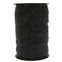 Stafil, Thai Cord glitter 3 mm, Schwarz