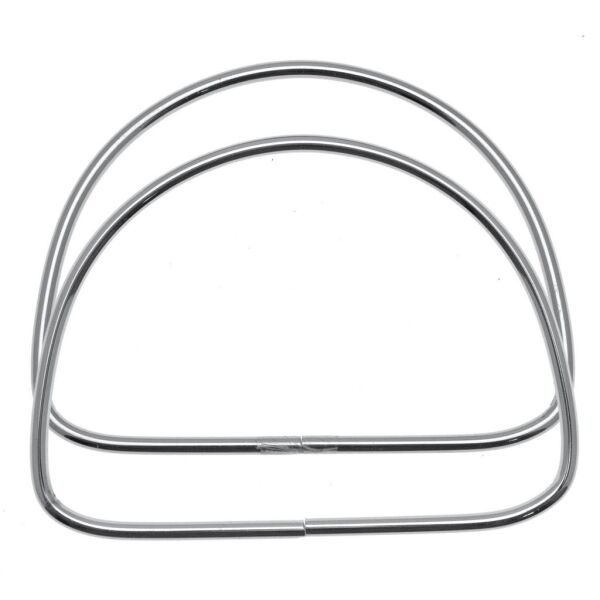 Stafil, Metall-Taschengriff, 14 x 10 cm Silber, 2 Stk.