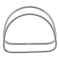 Stafil, Metall-Taschengriff, 14 x 10 cm Silber, 2 Stk.