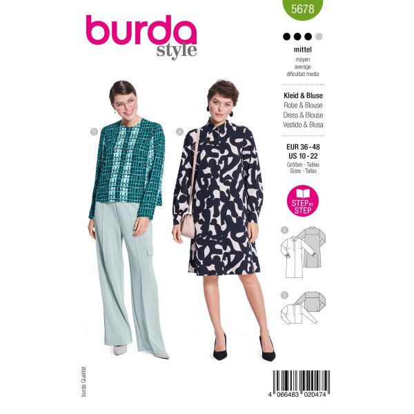 Blusenkleid & Bluse, Gr. 36-48