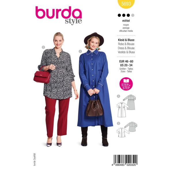 Kleid & Bluse, Gr.46-60