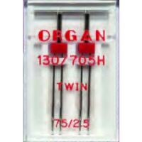Organ, Maschinnadel Zwilling 2,5mm, 2 Stk