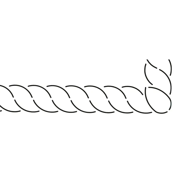 Rand mit Ecke, 3,8 cm