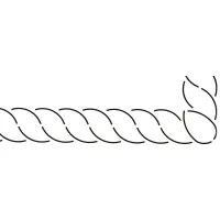 Rand mit Ecke, 3,8 cm