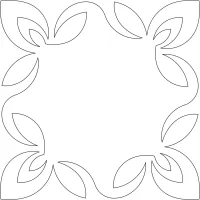 Bud And Leaf Block, 28 cm