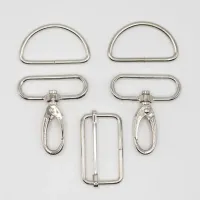 Karabiner-Set, 50 mm, Silber