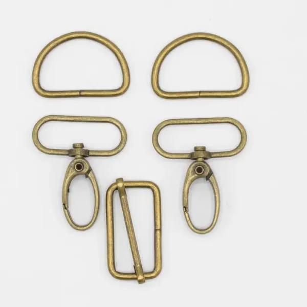 Karabiner-Set, 30 mm, Bronze