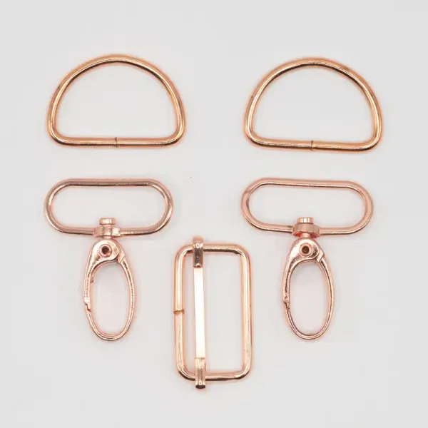 Karabiner-Set, 30 mm, Rose Gold