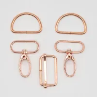 Karabiner-Set, 30 mm, Rose Gold
