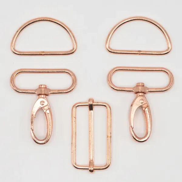 Karabiner-Set, 40 mm, Rose Gold