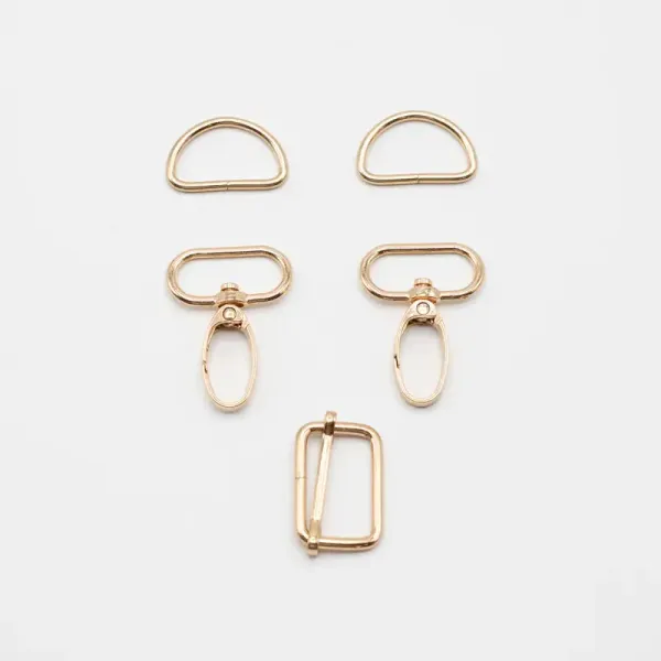 Karabiner-Set, 25 mm, Gold