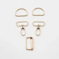 Karabiner-Set, 30 mm, Gold