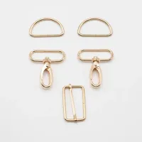 Karabiner-Set, 40 mm, Gold