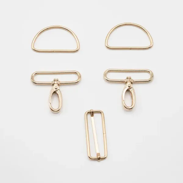 Karabiner-Set, 50 mm, Gold