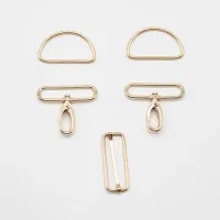 Karabiner-Set, 50 mm, Gold