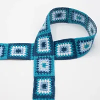 Gurtband, 45 mm, Häkeloptik, Turquoise