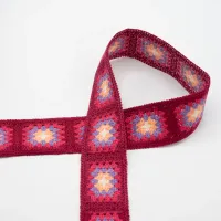 Gurtband, 45 mm, Häkeloptik, Wildberry