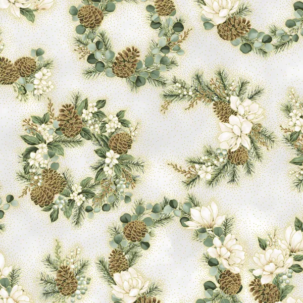 Light Gray/Gold Ornament Grove