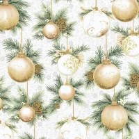 Light Gray/Gold Ornament Grove