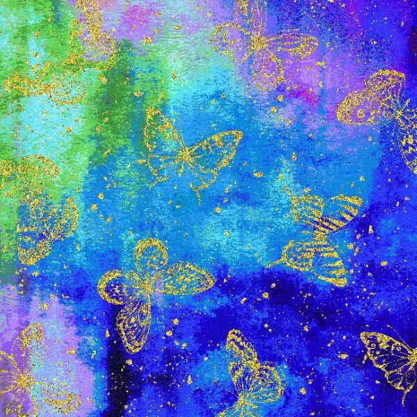 Evening Glow, Metallic Butterflies