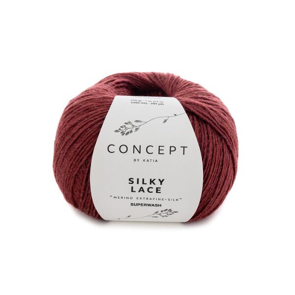 Katia, Silky Lace 176 Weinrot