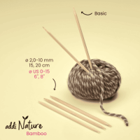 addiNature Bamboo Strumpfstricknadeln Bambus 15 cm 4,5 mm